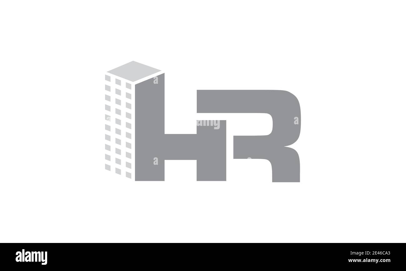 letter HR for building and real estate logo symbol icon vector graphic ...