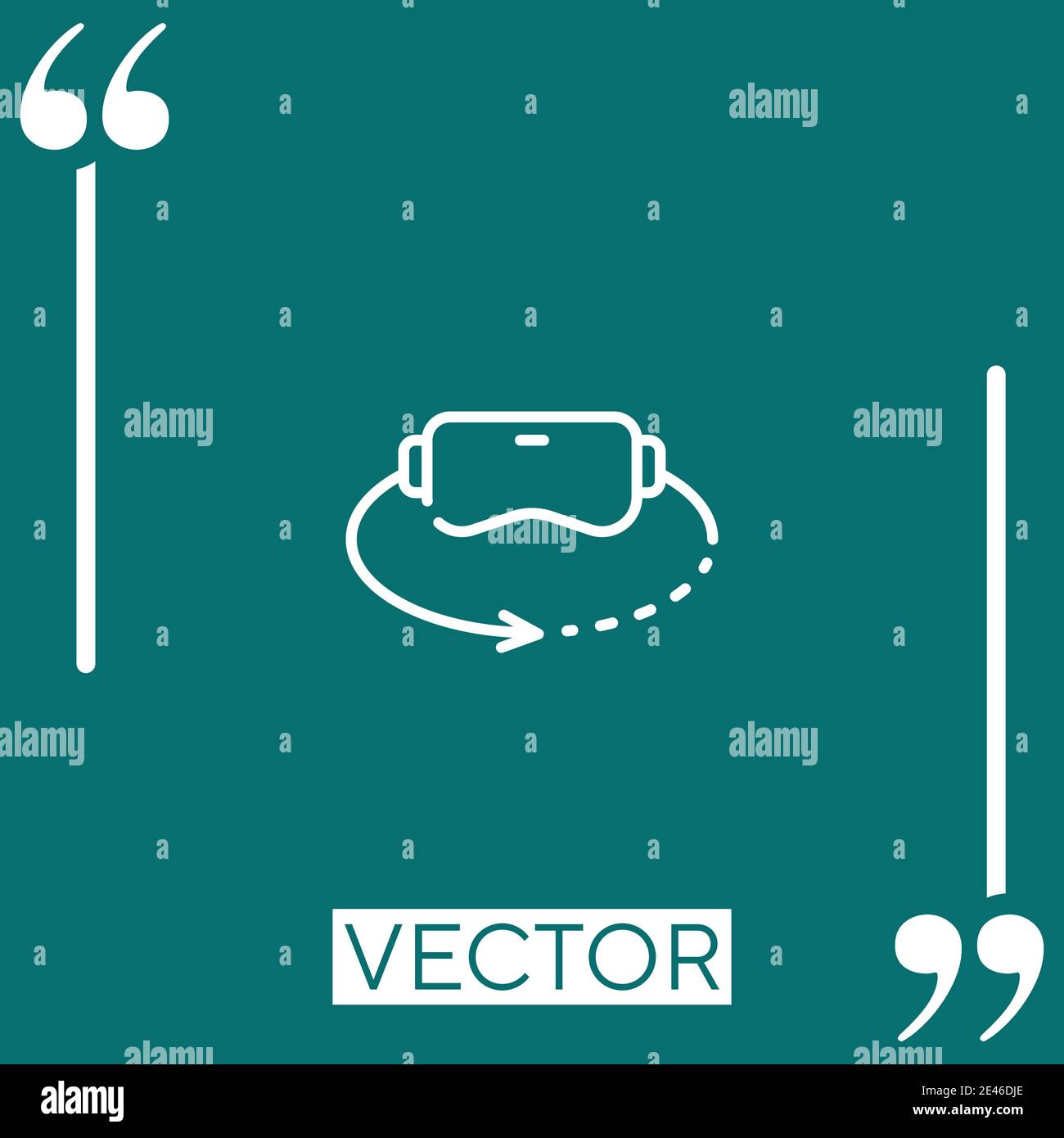 vr glasses vector icon Linear icon. Editable stroke line Stock Vector