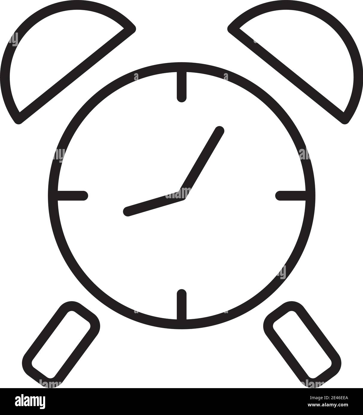 alarm time clock watch line style icon vector illustration design Stock ...