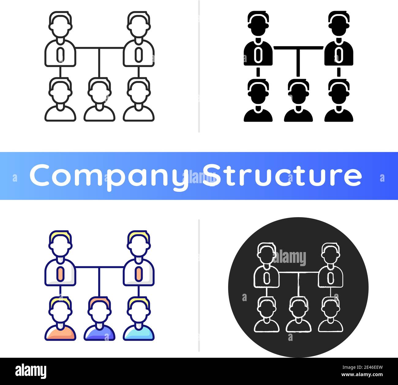 Organic company structure icon Stock Vector