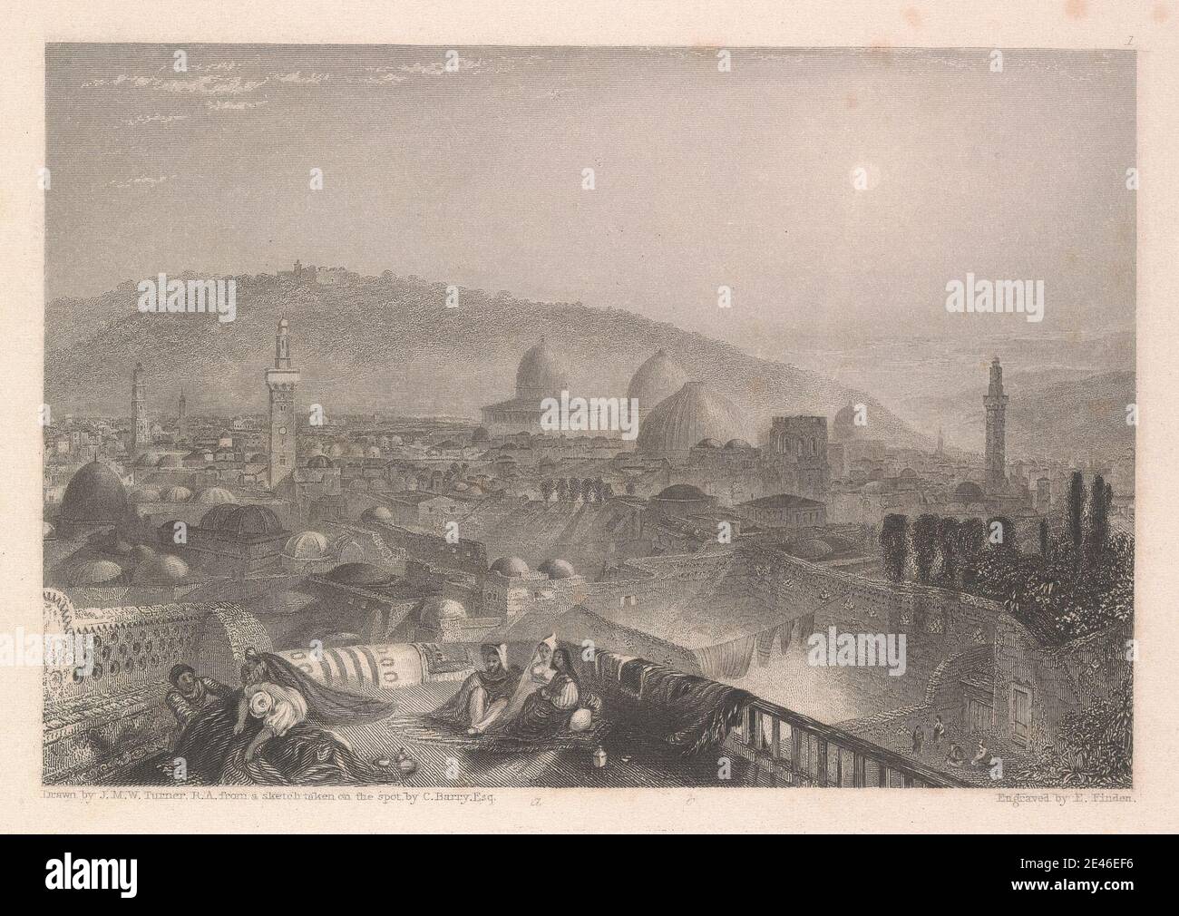 Print made by Edward Francis Finden, 1791â€“1857, British, Jerusalem, 1838,  1838. Engraving Stock Photo - Alamy