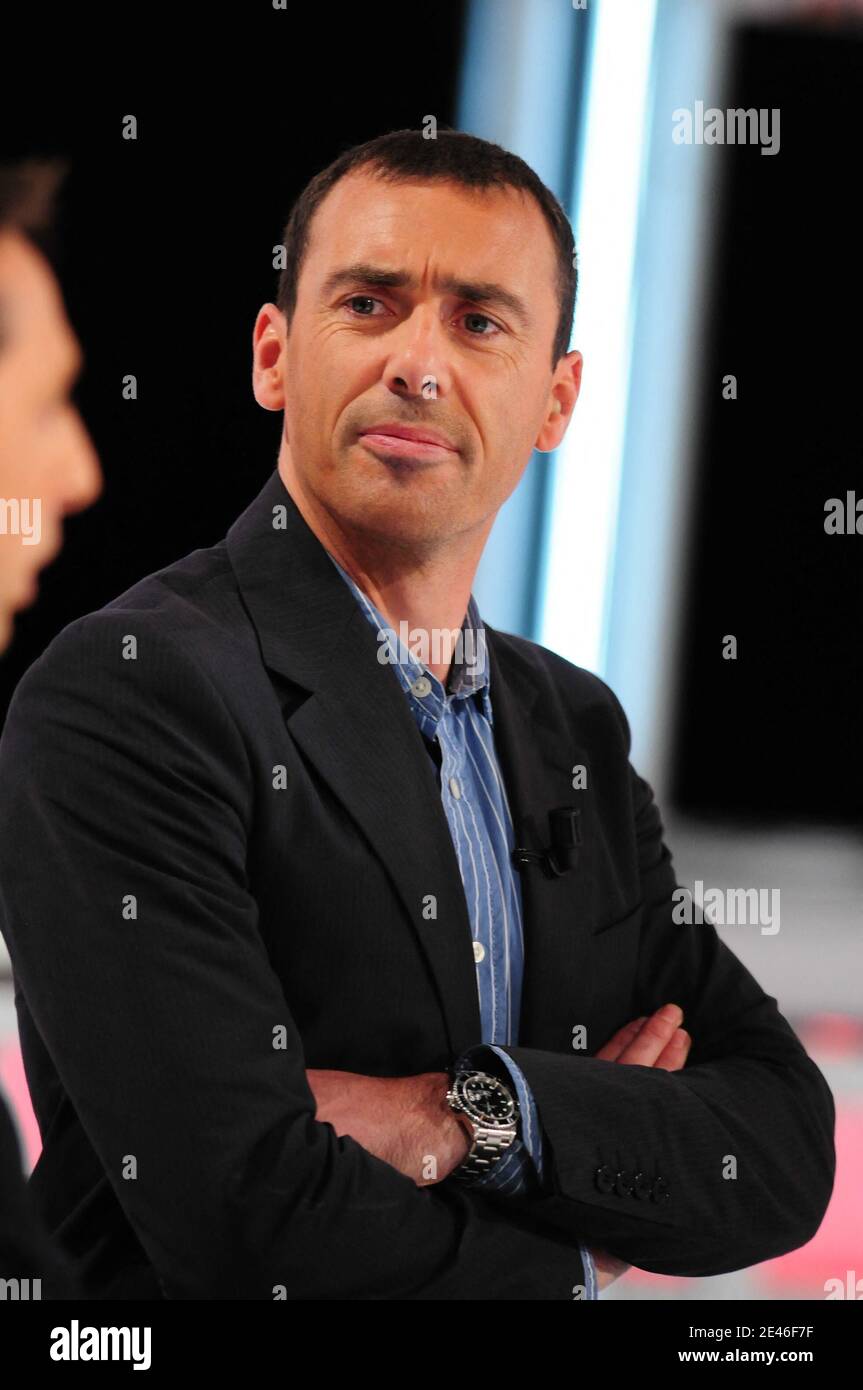 Christian Choupin at the taping of 'Stade 2' on April 19, 2009 in Paris ...