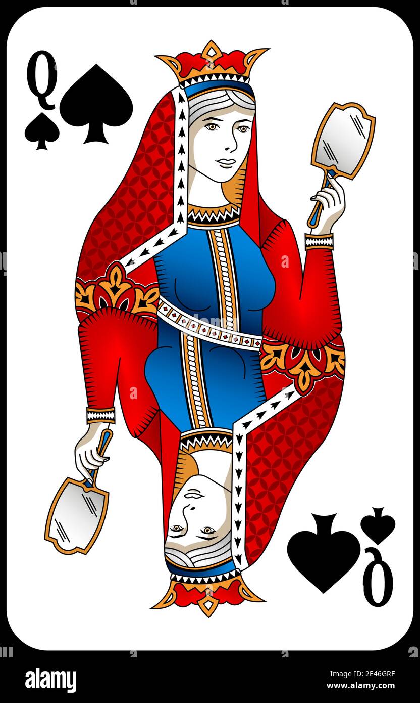 Queen of spades playing cards hires stock photography and images Alamy