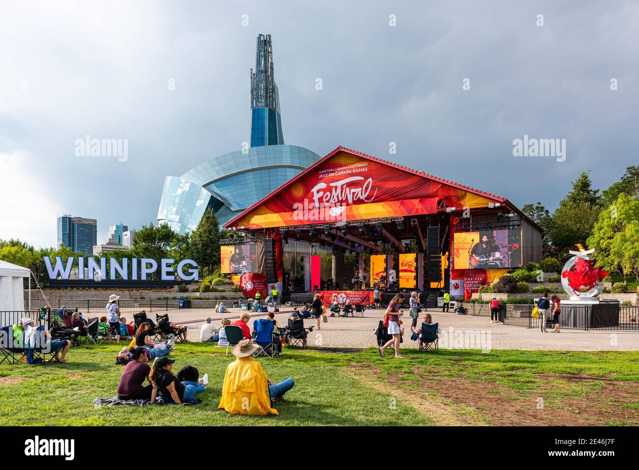 Show for the 2017 Canada games in the city of Winnipeg, Manitoba. Stock Photo