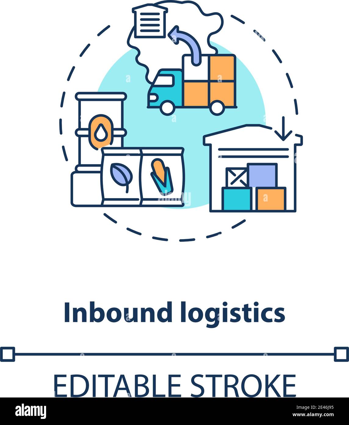 Inbound logistics concept icon Stock Vector Image & Art - Alamy