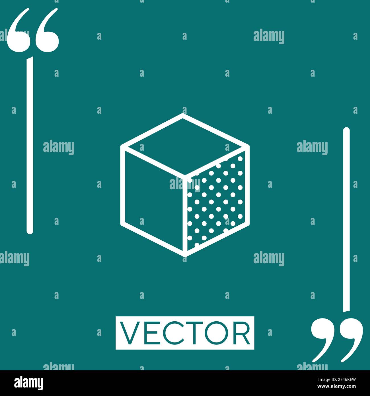 cube vector icon Linear icon. Editable stroke line Stock Vector
