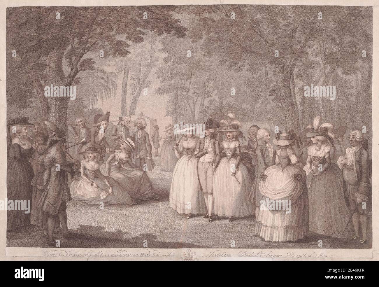 William Dickinson, 1746â€“1823, British, The Gardens of Carleton House