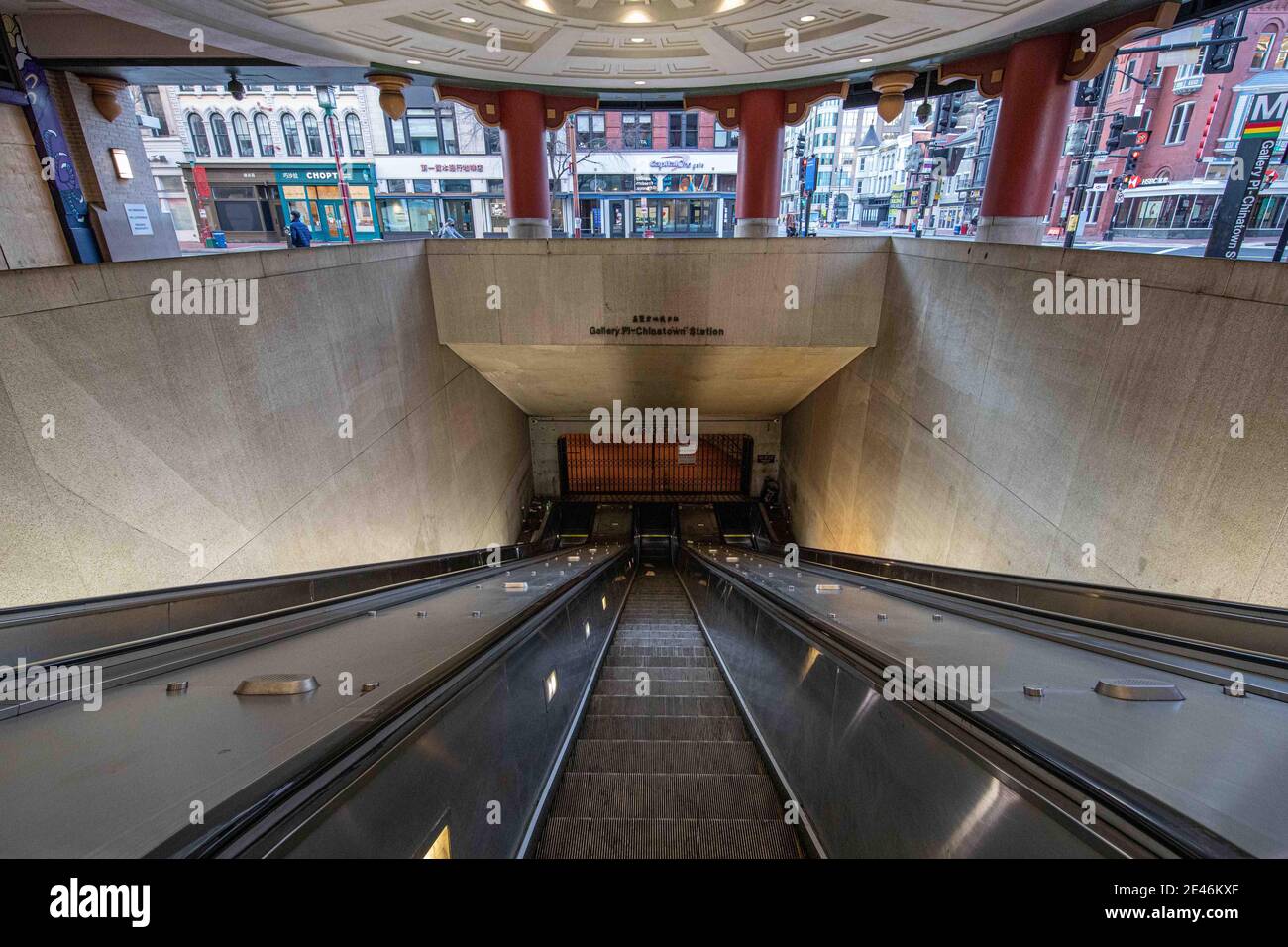Washington DC Chinatown district Subway station was closed during Inauguration day Wednesday