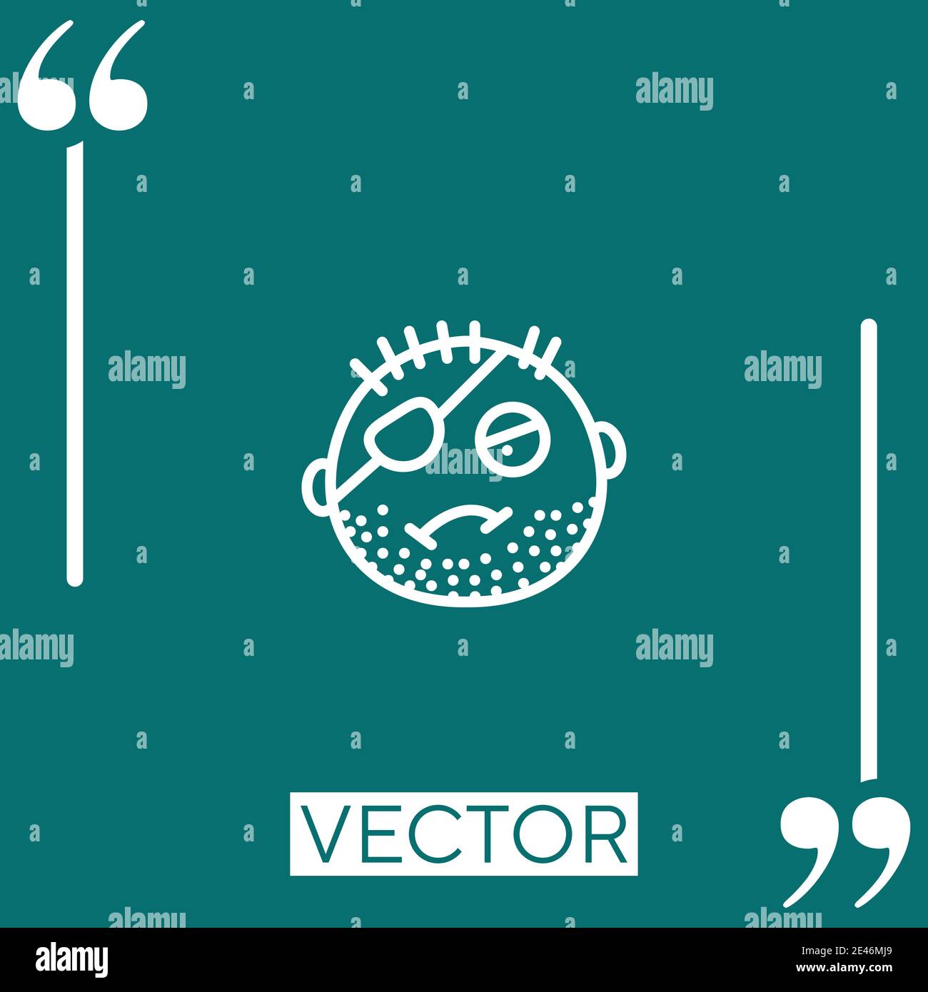 pirate vector icon Linear icon. Editable stroke line Stock Vector