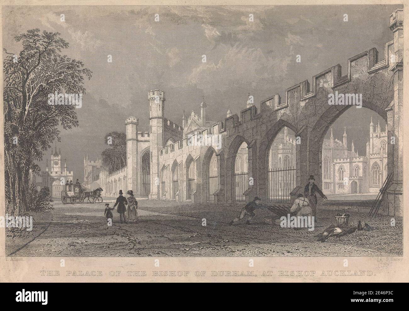 S. Lacey, active 1830s, The Palace of the Bishop of Durham, at Bishop Auckland; page 96 (Volume One). Public Domain Stock Photo