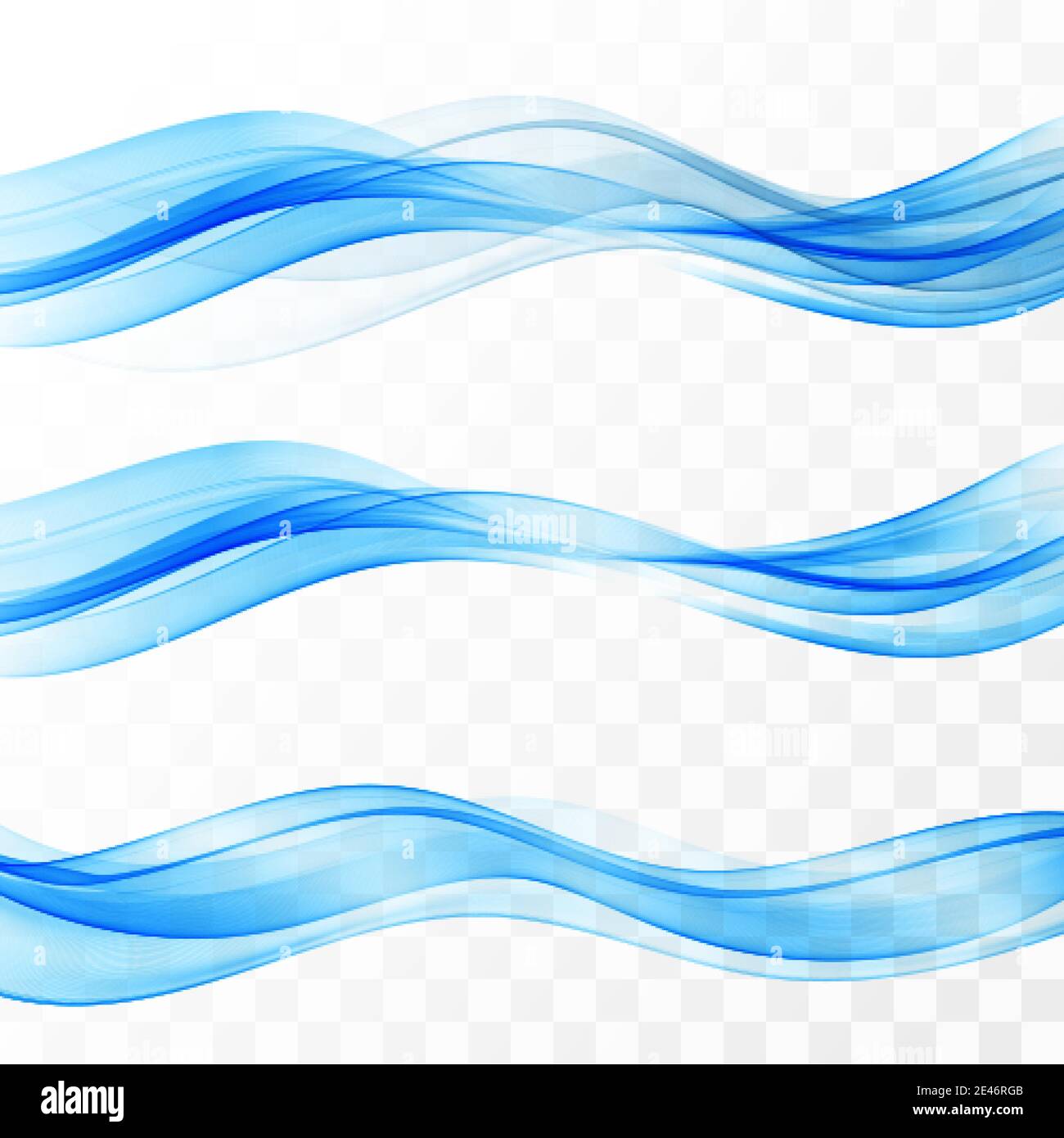 Set of blue abstract wave design element Stock Vector Image & Art - Alamy