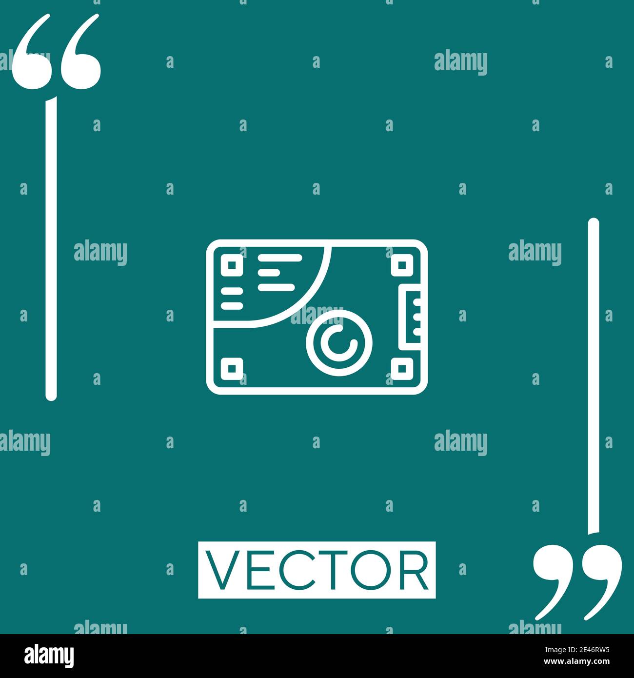 ssd vector icon Linear icon. Editable stroke line Stock Vector