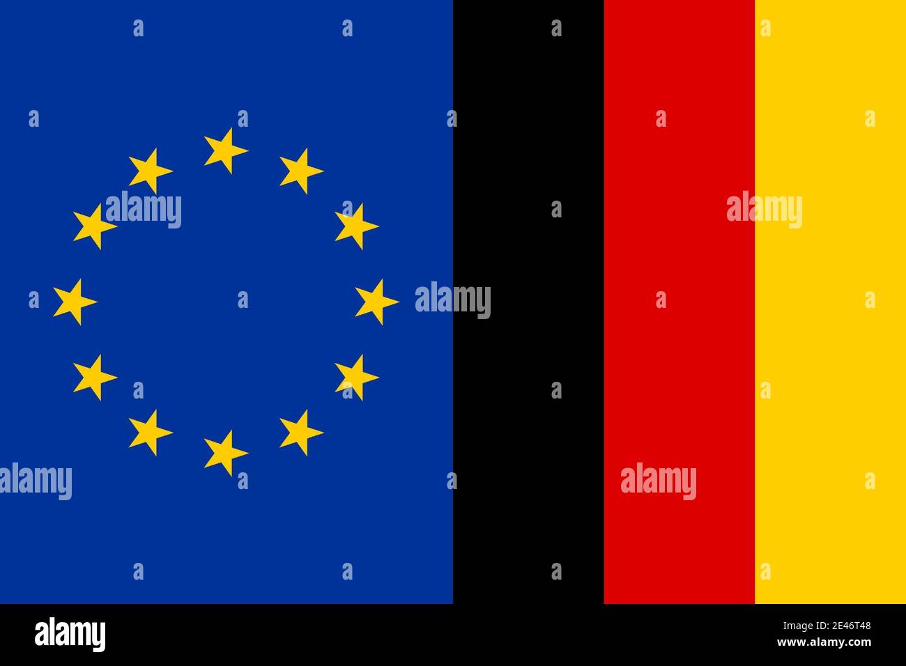 National flags icon of the EU and Germany Stock Photo - Alamy