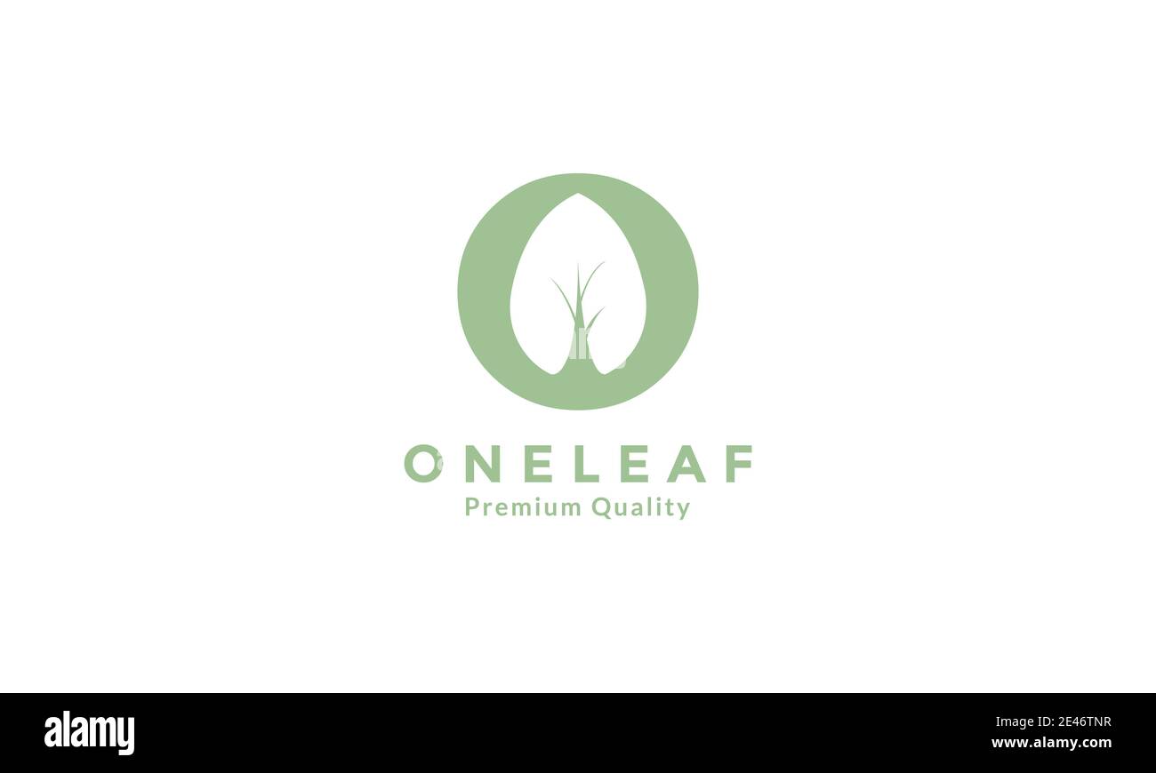 circle with leaf plant green logo symbol icon vector graphic design ...