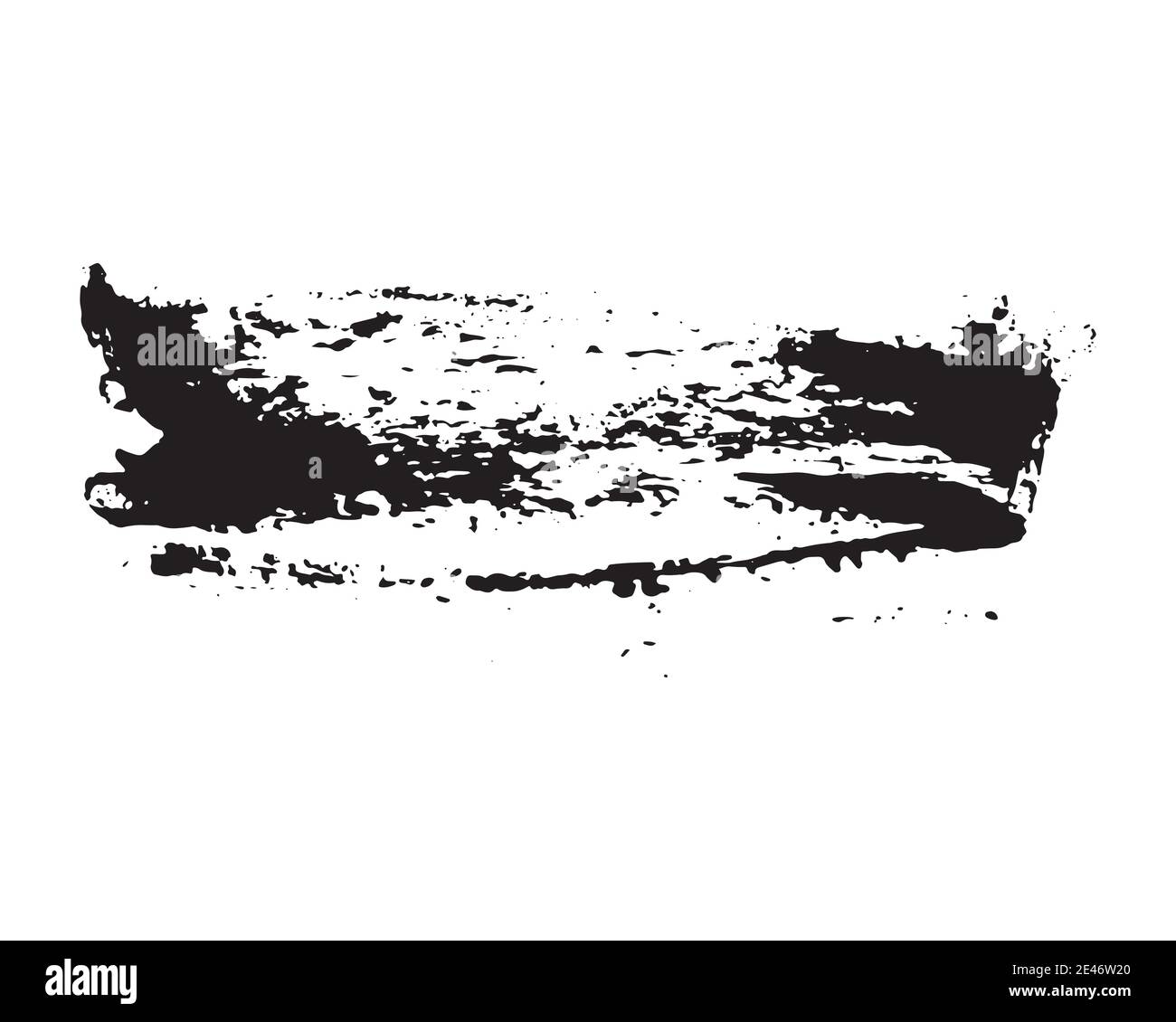 Brush strokes Set hand drawn grunge texture vector illustration ...