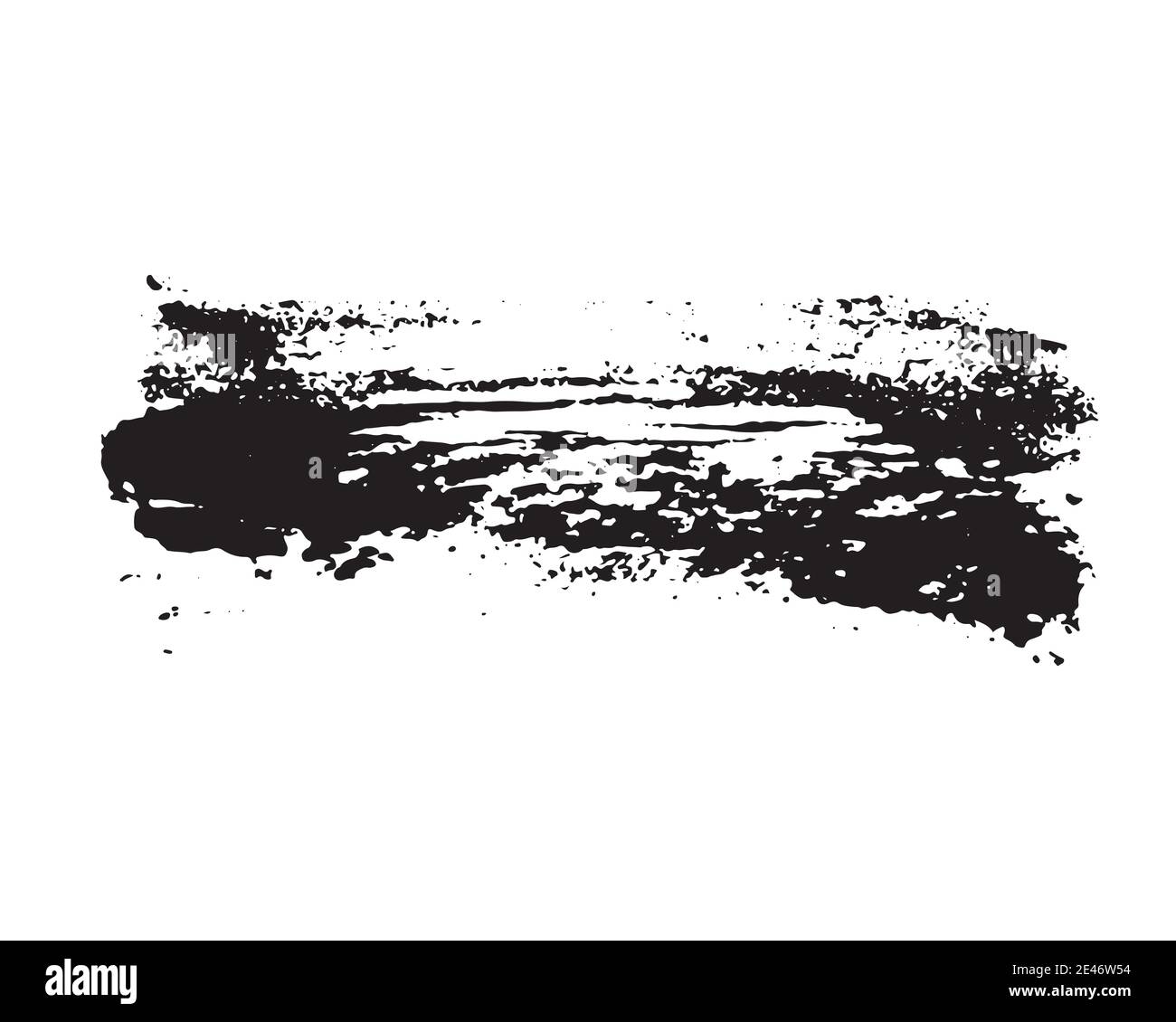 Brush strokes Set hand drawn grunge texture vector illustration ...