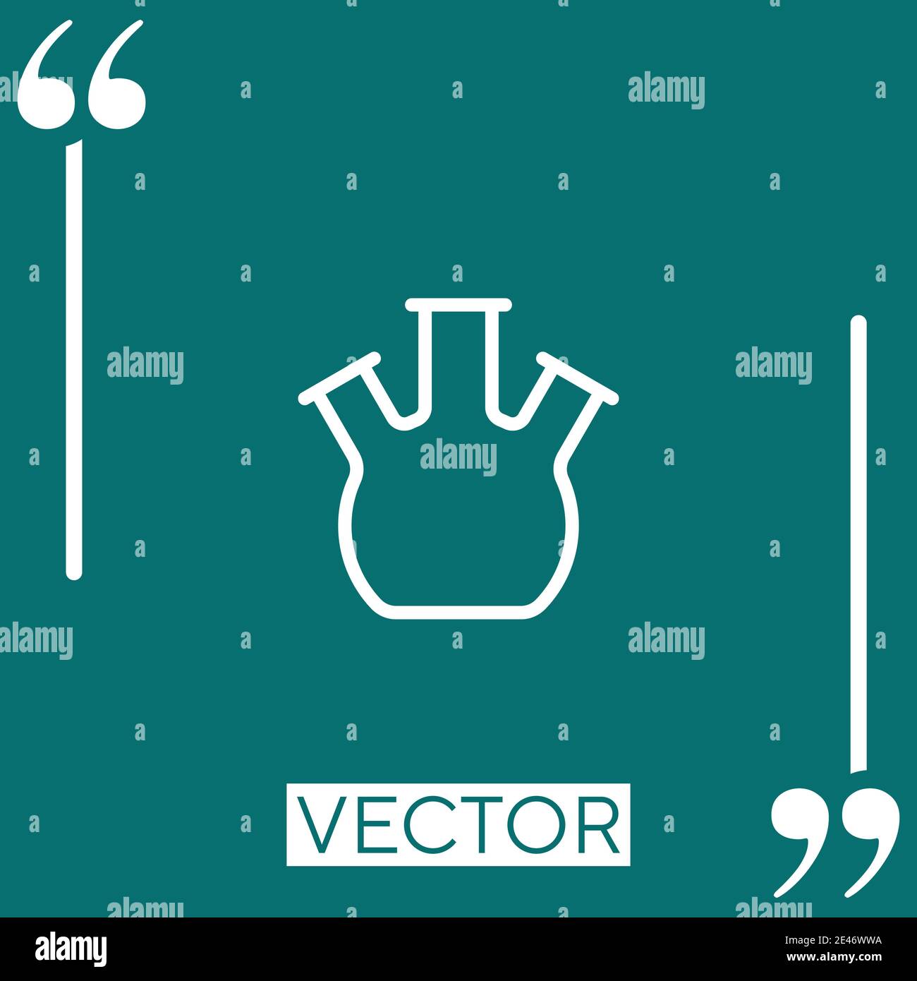 three vector icon Linear icon. Editable stroked line Stock Vector