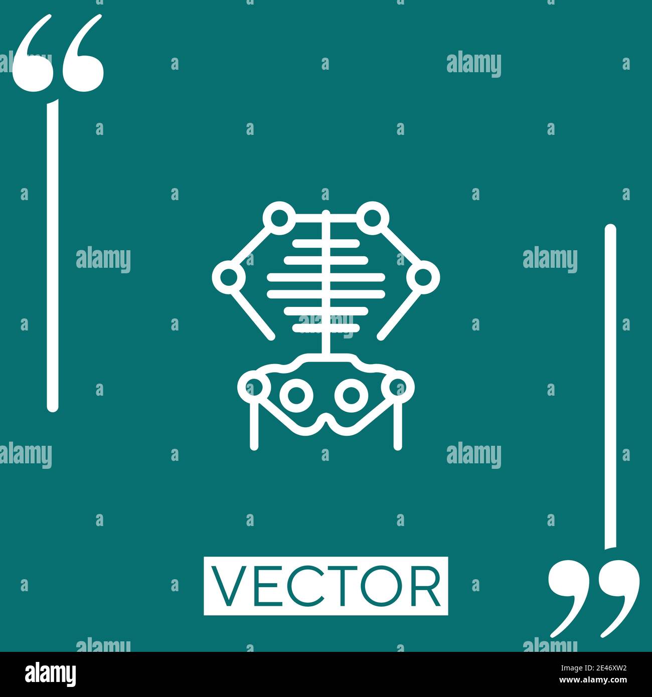 skeleton vector icon Linear icon. Editable stroke line Stock Vector