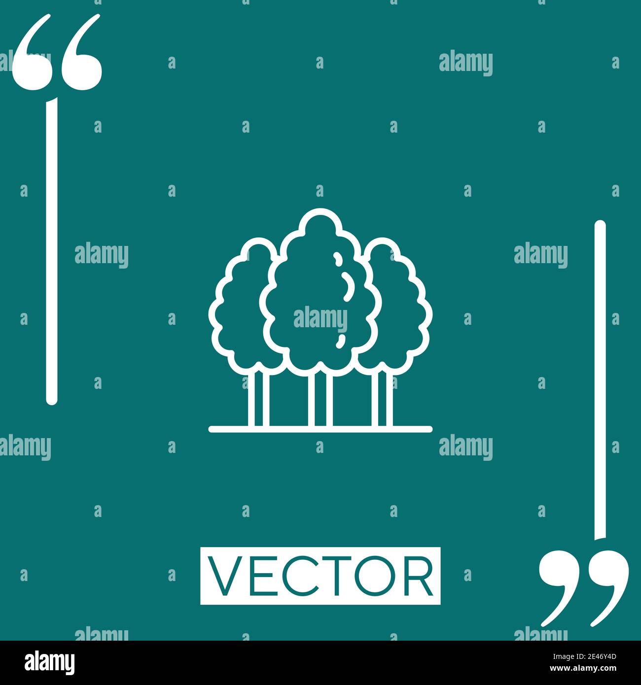 woodland vector icon Linear icon. Editable stroked line Stock Vector