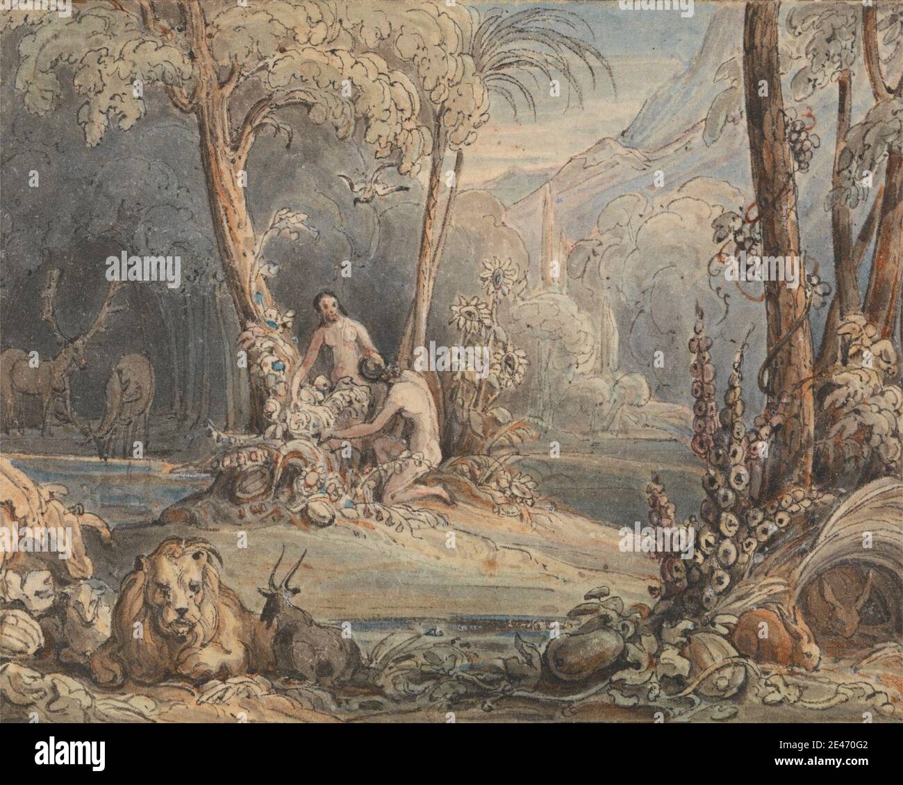 attributed to John Martin, 17891854, British, Adam and Eve, undated