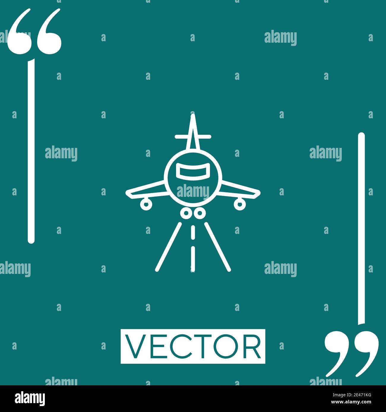 runway vector icon Linear icon. Editable stroked line Stock Vector