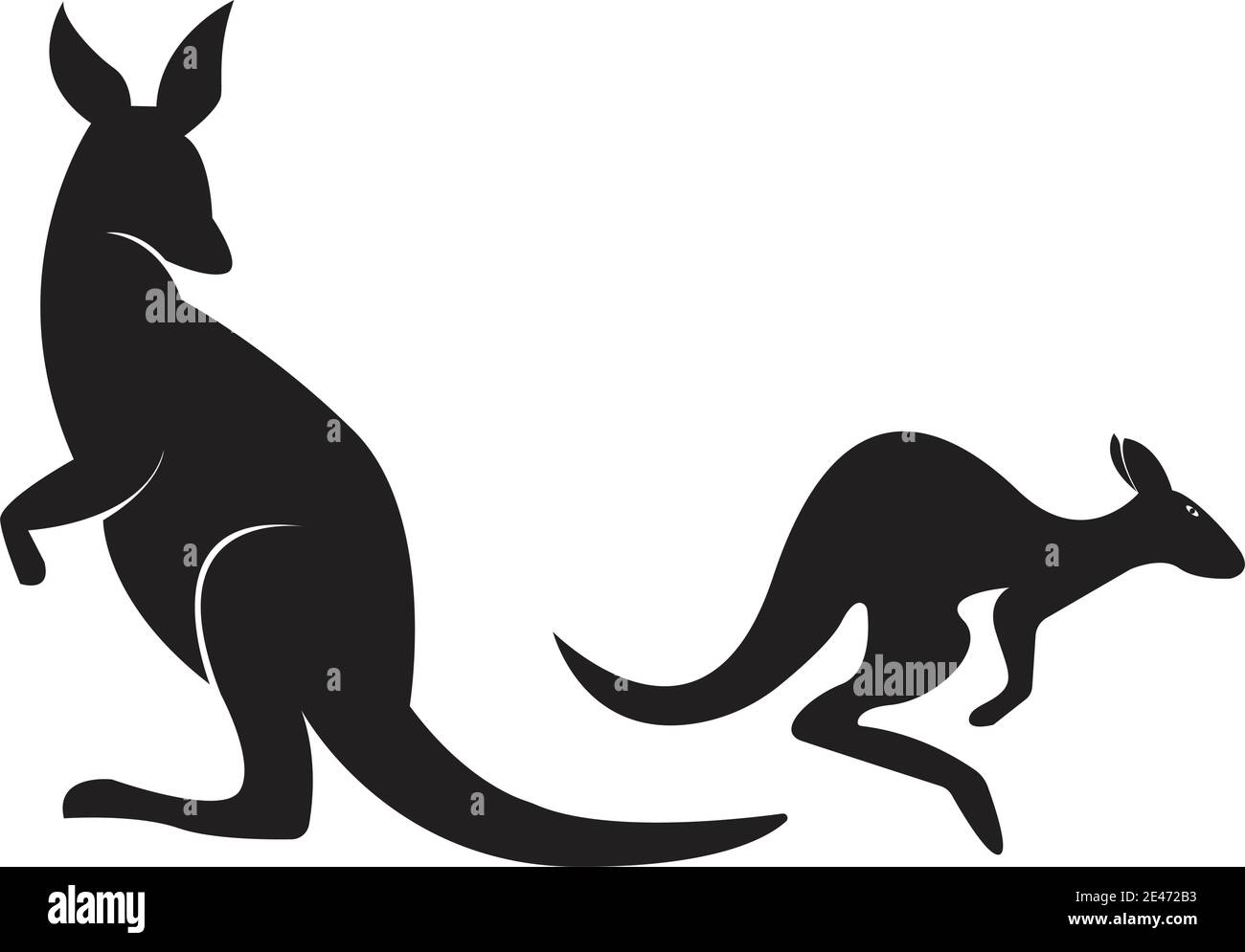 kangaroo Logo Template vector illustration design Stock Vector
