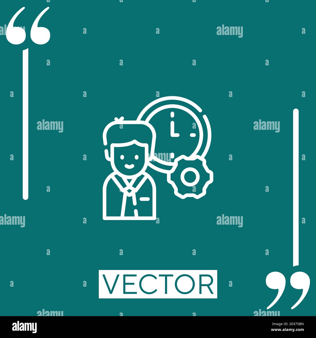 time management vector icon Linear icon. Editable stroked line Stock ...
