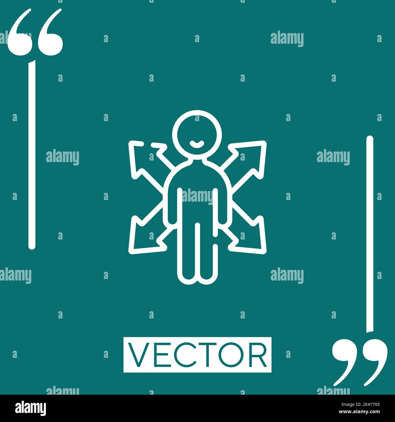 expand vector icon Linear icon. Editable stroke line Stock Vector
