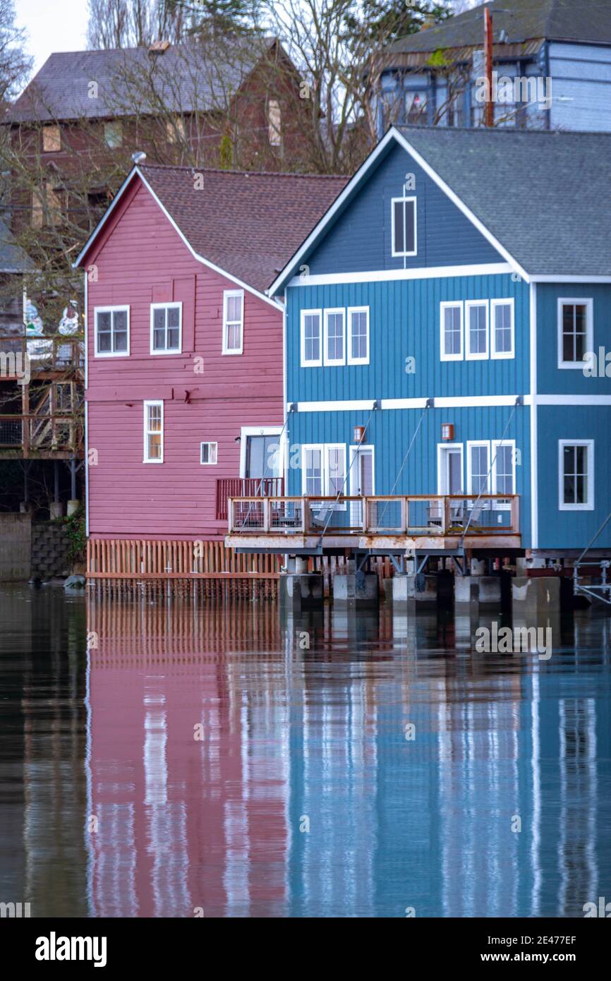 Buildings, nautical building, harbor, wharf, old, vintage, sea, ocean