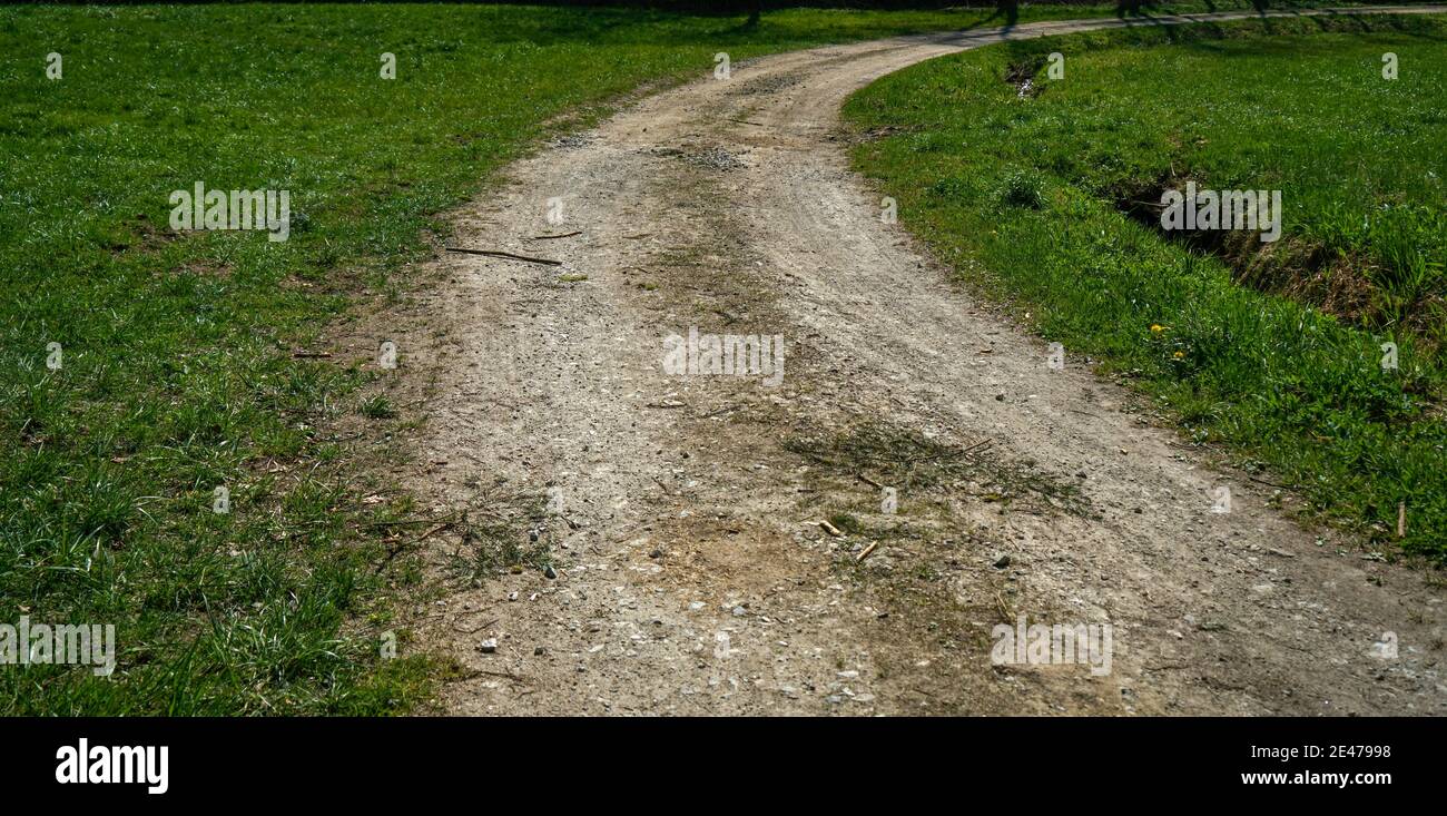 Grass area and road hi-res stock photography and images - Alamy
