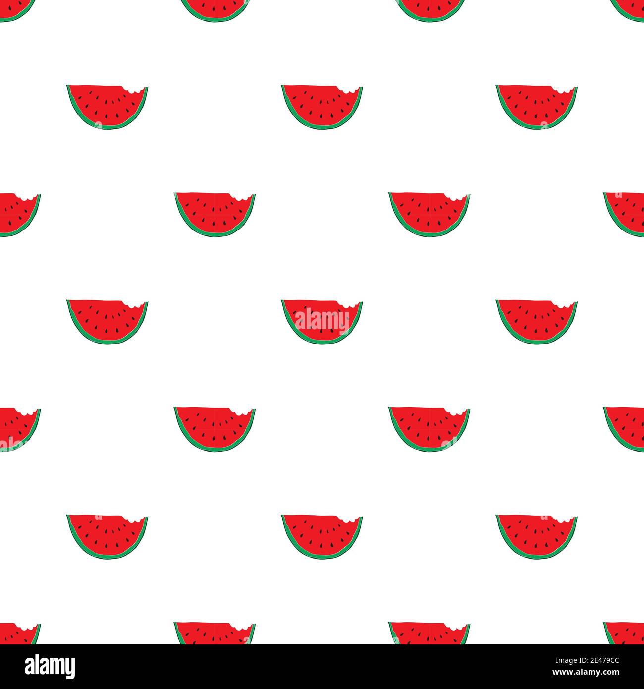 Watermelon Seamless Pattern hand drawn. Vector Illustration Stock ...