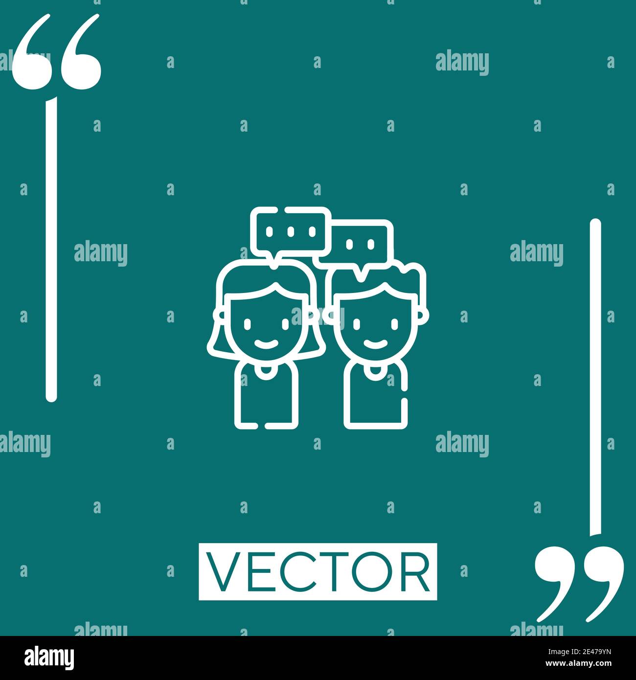 conversation vector icon Linear icon. Editable stroked line Stock Vector