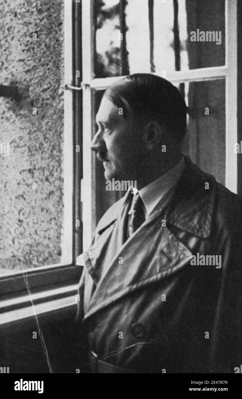 HItler at Landsberg Fortress ten years after being released Stock Photo