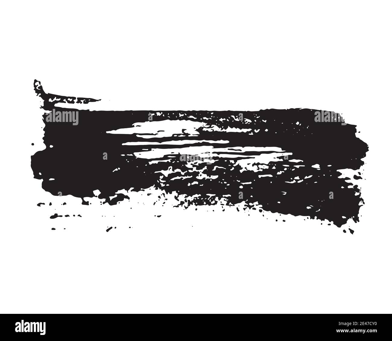 Brush strokes Set hand drawn grunge texture vector illustration ...