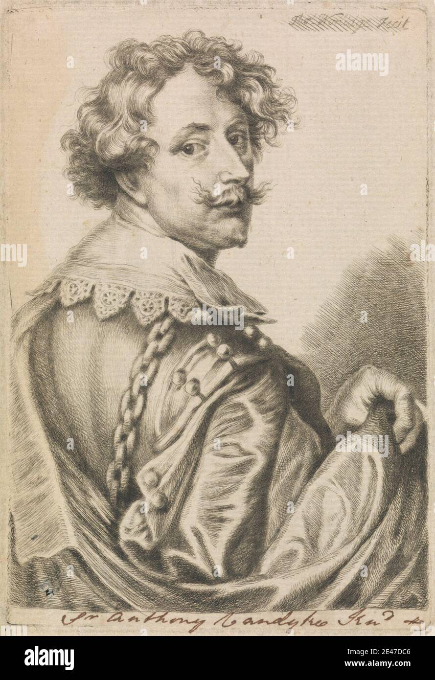 Thomas Worlidge, 1700–1766, British, Sir Anthony van Dyck. Public Domain Stock Photo