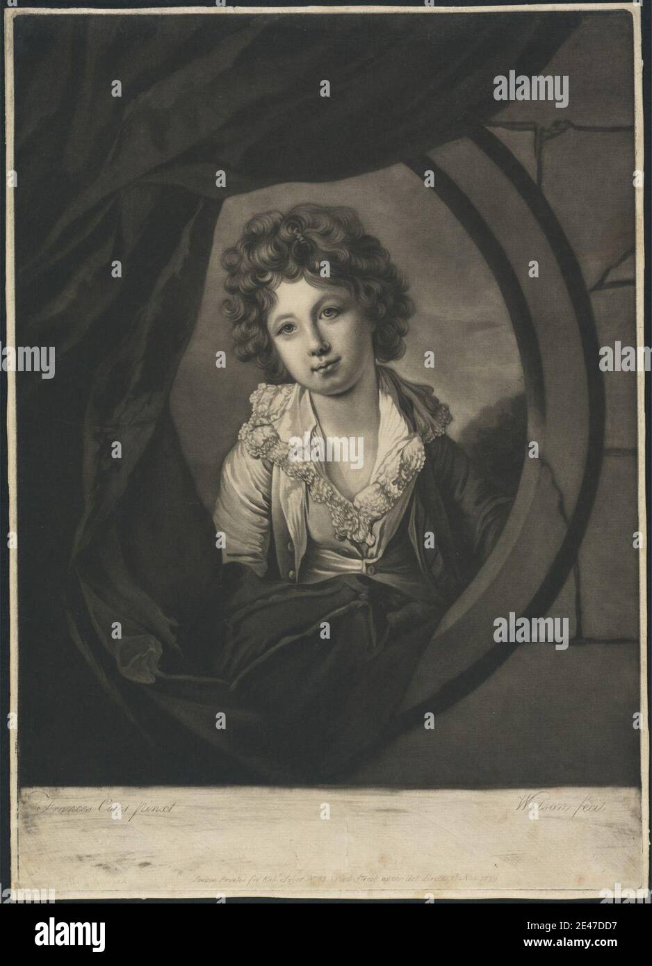 Print made by James Wilson, c.1735–c.1786, Master Skinner, 1770. Mezzotint on moderately thick, moderately textured, beige laid paper. Public Domain Stock Photo