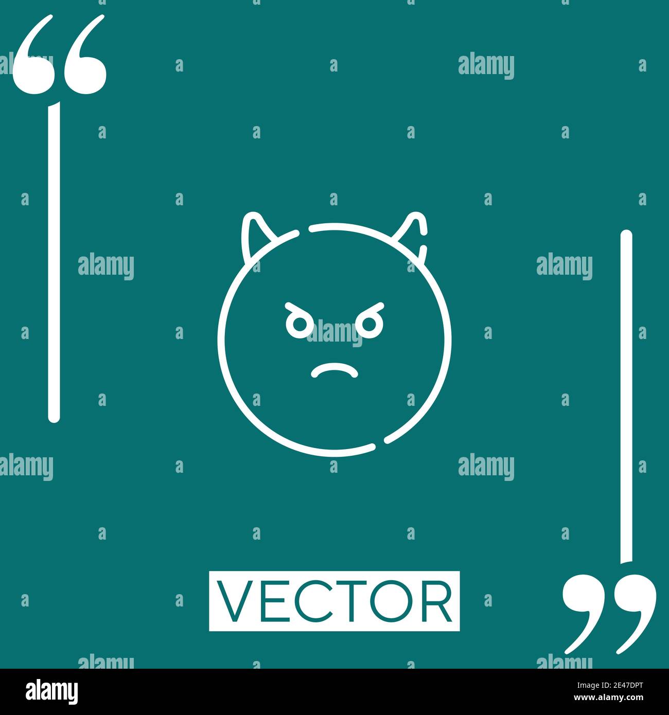 devil vector icon Linear icon. Editable stroked line Stock Vector