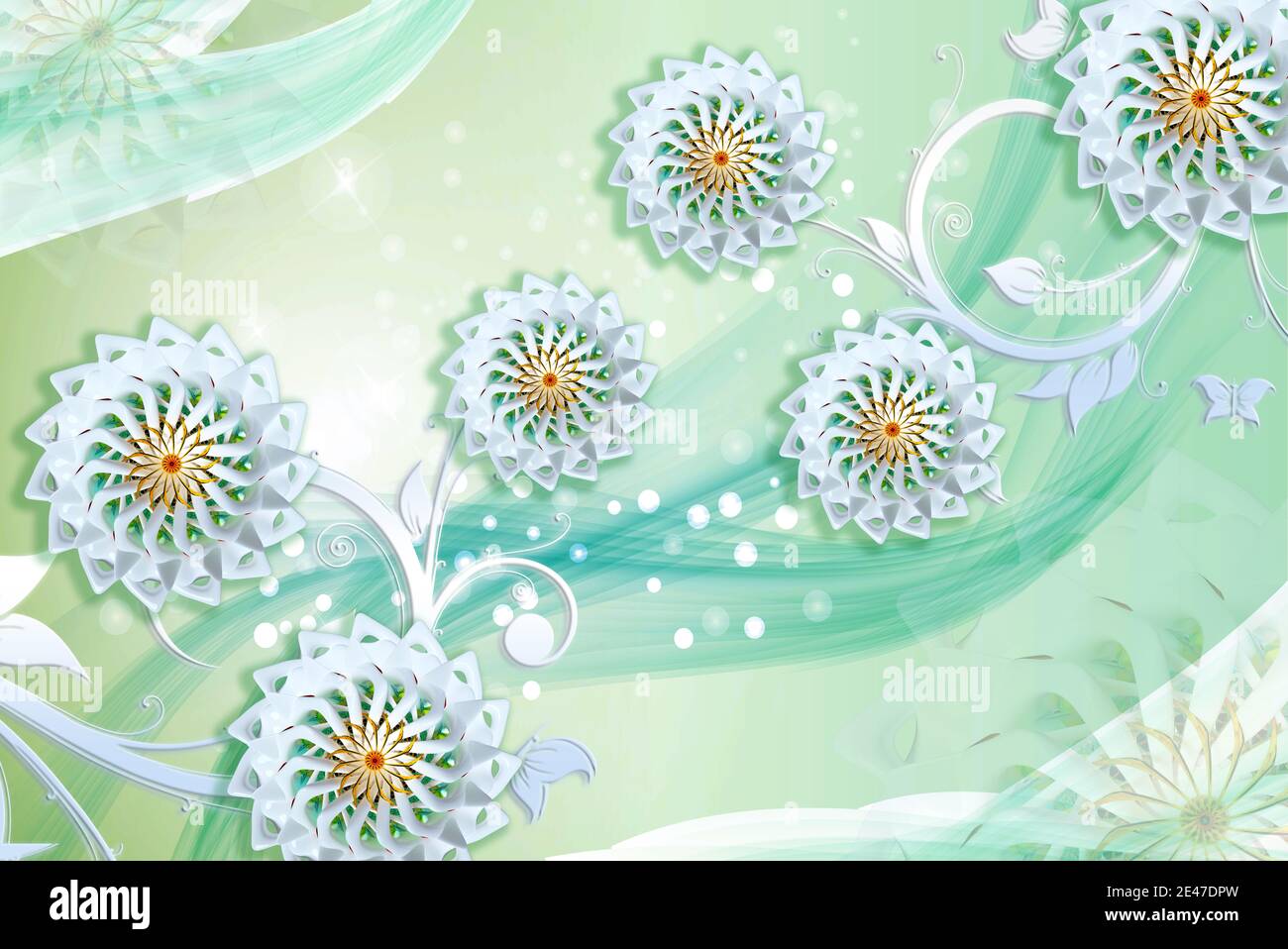 3d mural flower hires stock photography and images Alamy