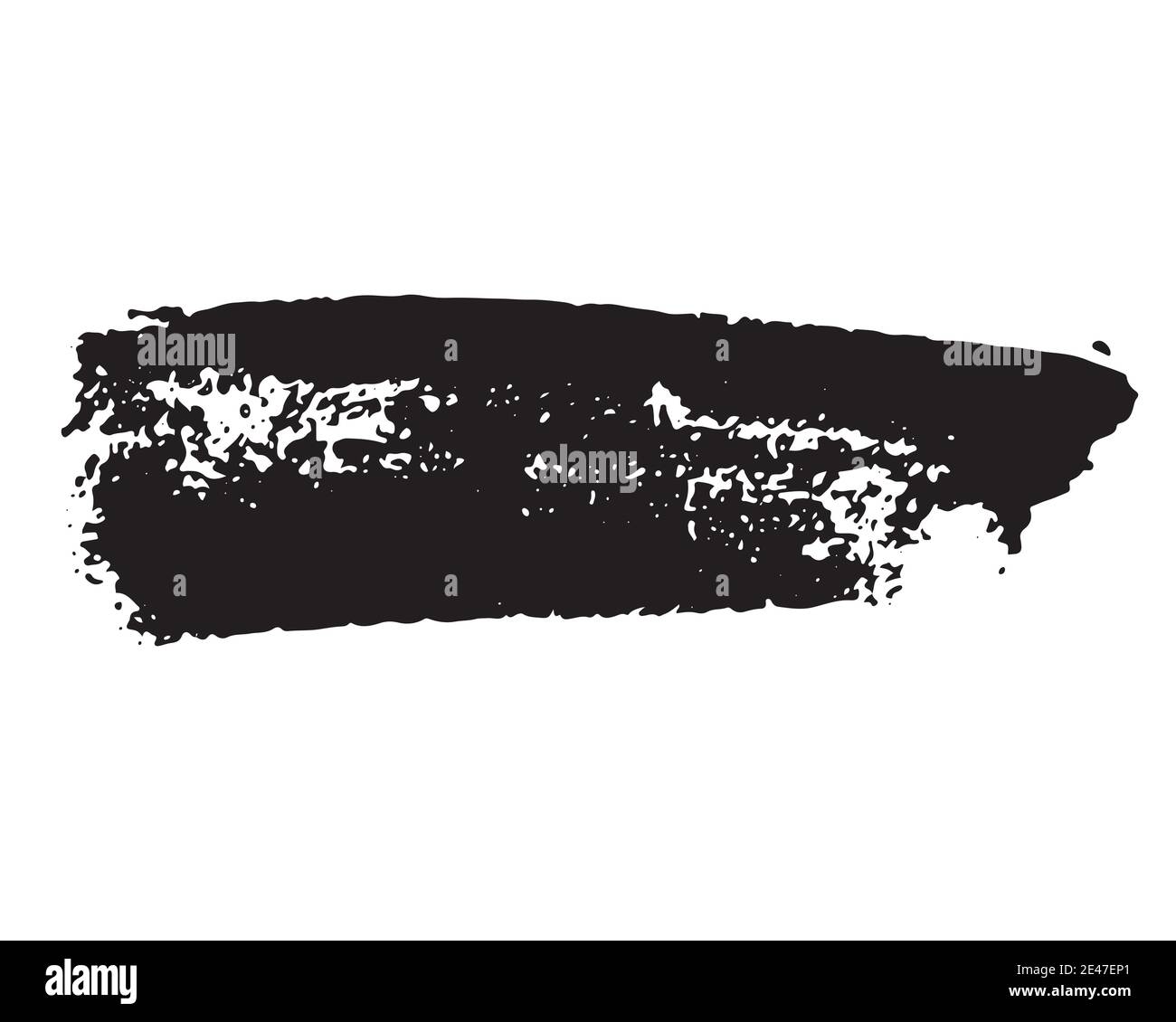 Brush strokes Set hand drawn grunge texture vector illustration ...