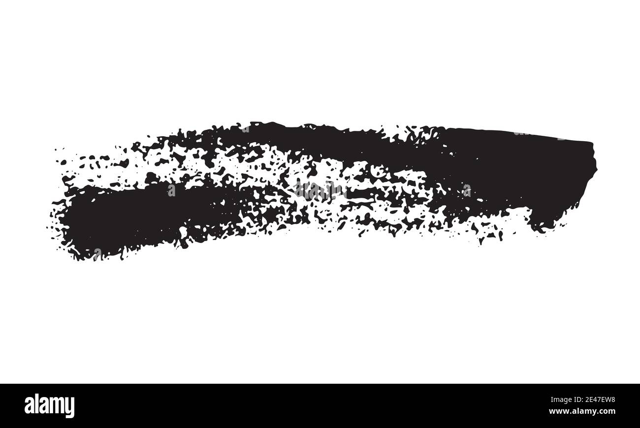 Brush strokes Set hand drawn grunge texture vector illustration ...