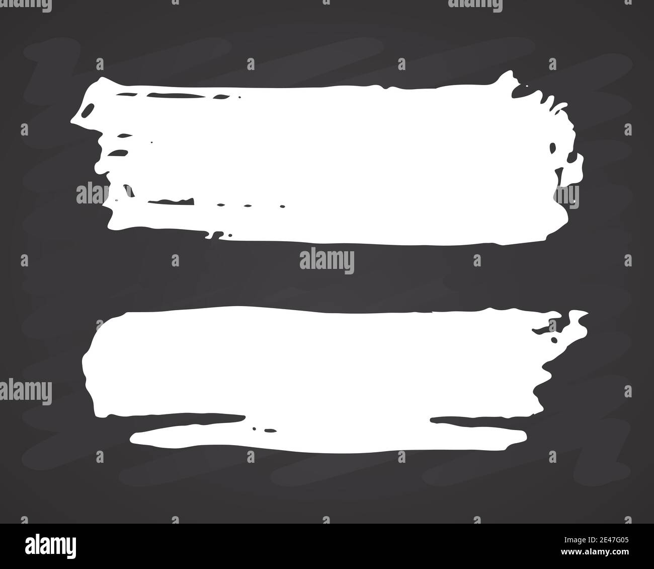 Brush strokes Set hand drawn grunge texture vector illustration on ...