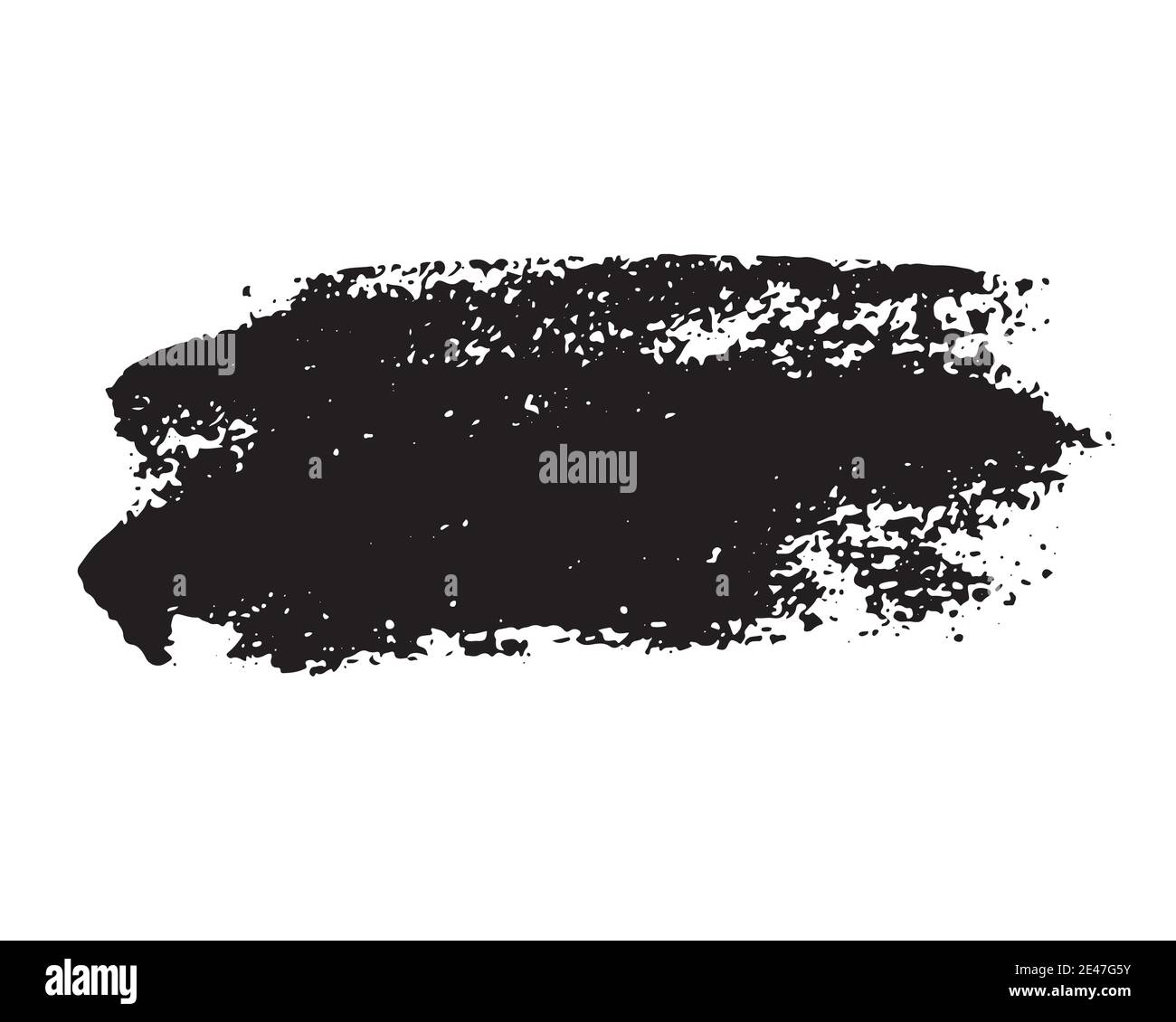 Brush strokes Set hand drawn grunge texture vector illustration ...