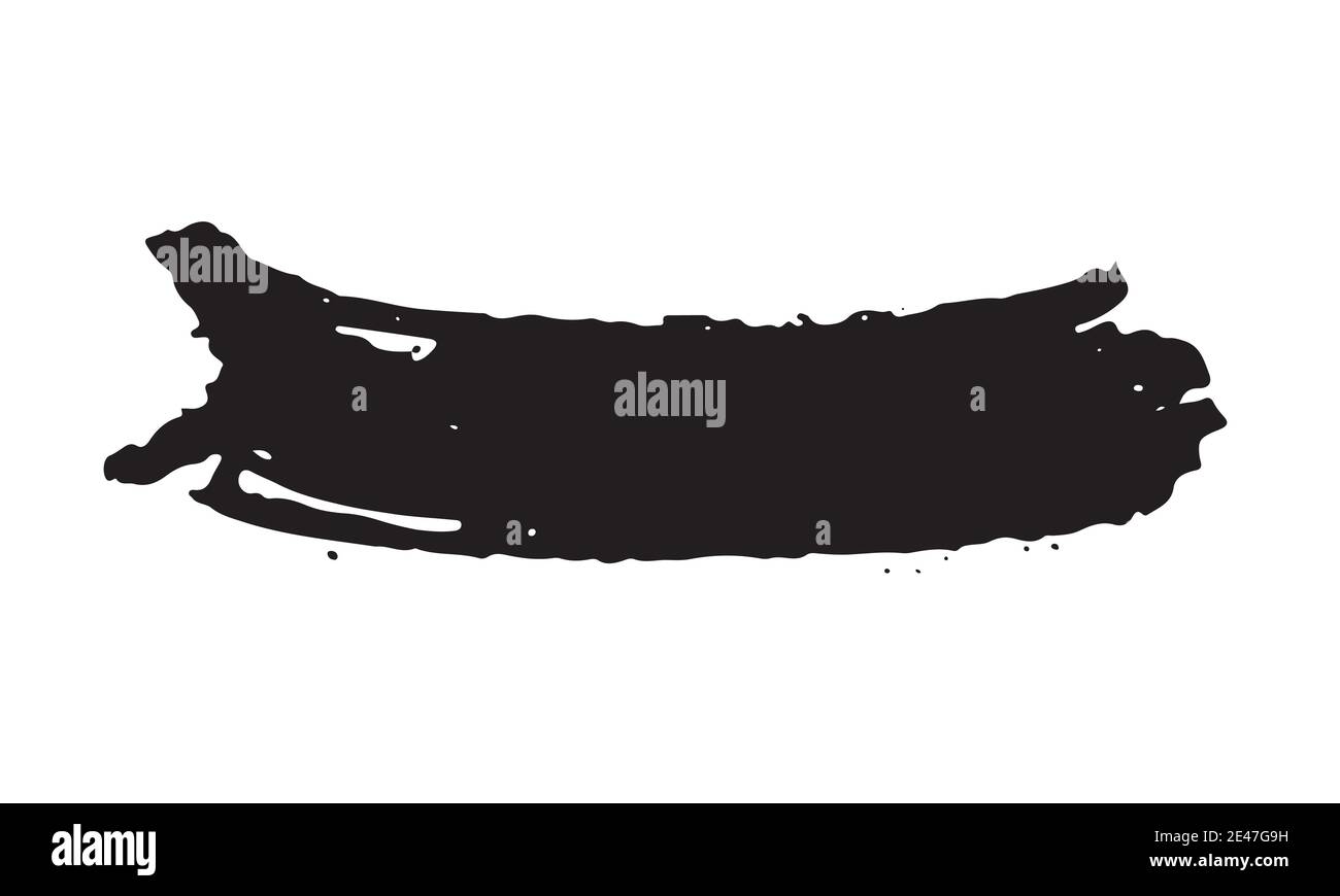 Brush stroke hand drawn grunge texture vector illustration isolated on ...