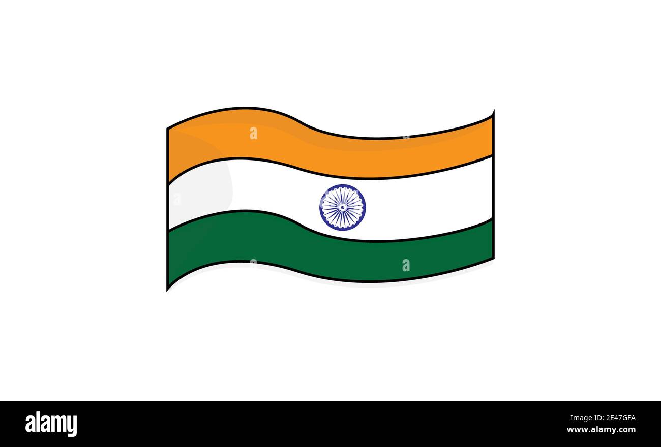 Republic day of India, Vector Illustration of Indian flag Tiranga Stock  Photo - Alamy