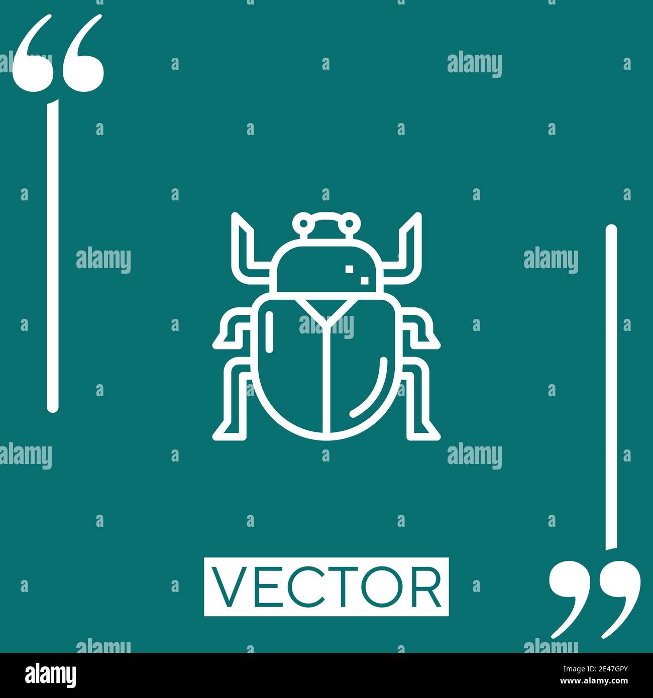 scarab vector icon Linear icon. Editable stroked line Stock Vector
