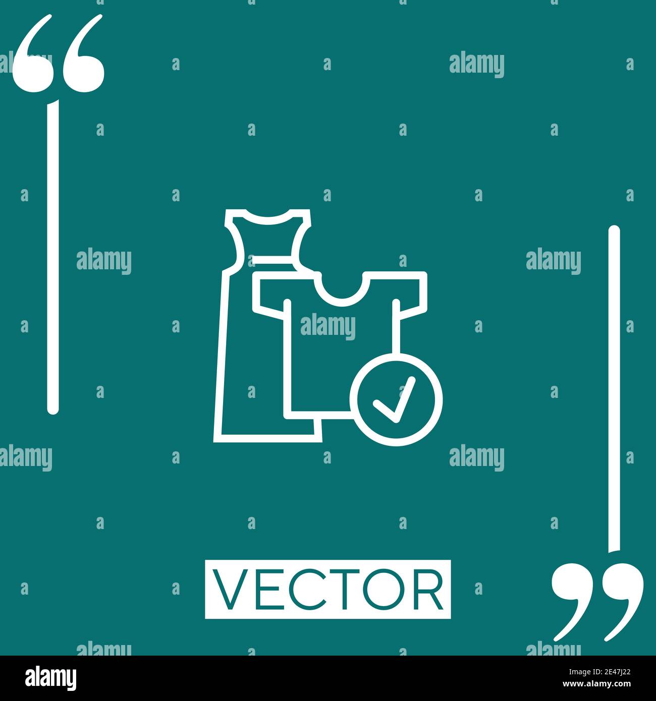 clothes vector icon Linear icon. Editable stroked line Stock Vector