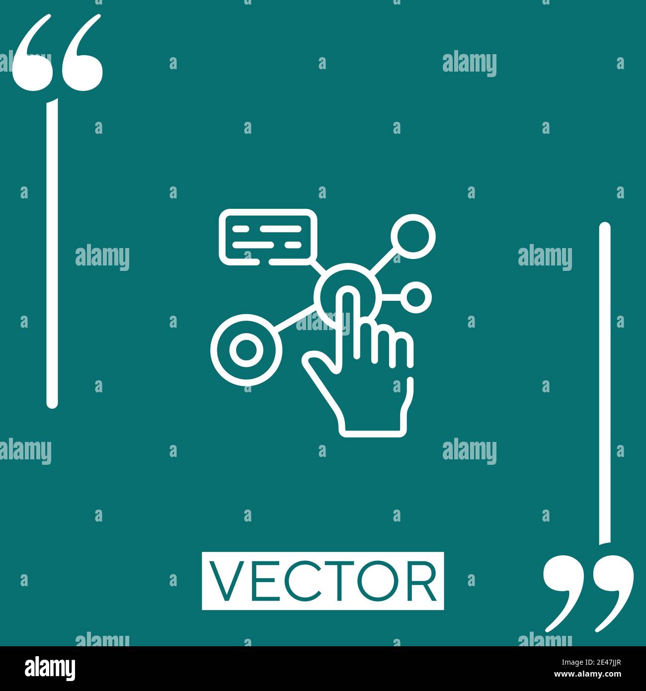 interactive vector icon Linear icon. Editable stroke line Stock Vector ...