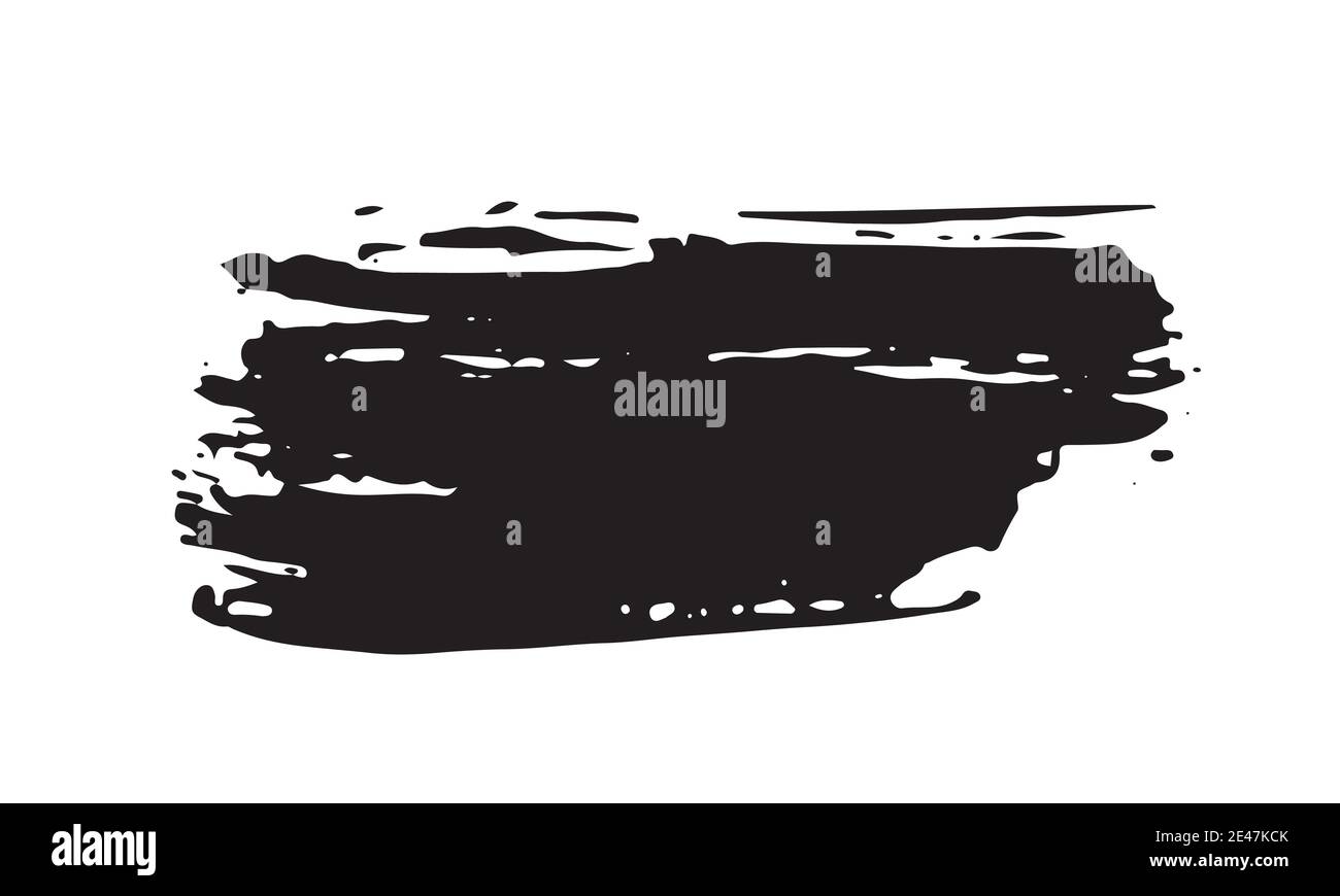 Brush stroke hand drawn grunge texture vector illustration isolated on ...