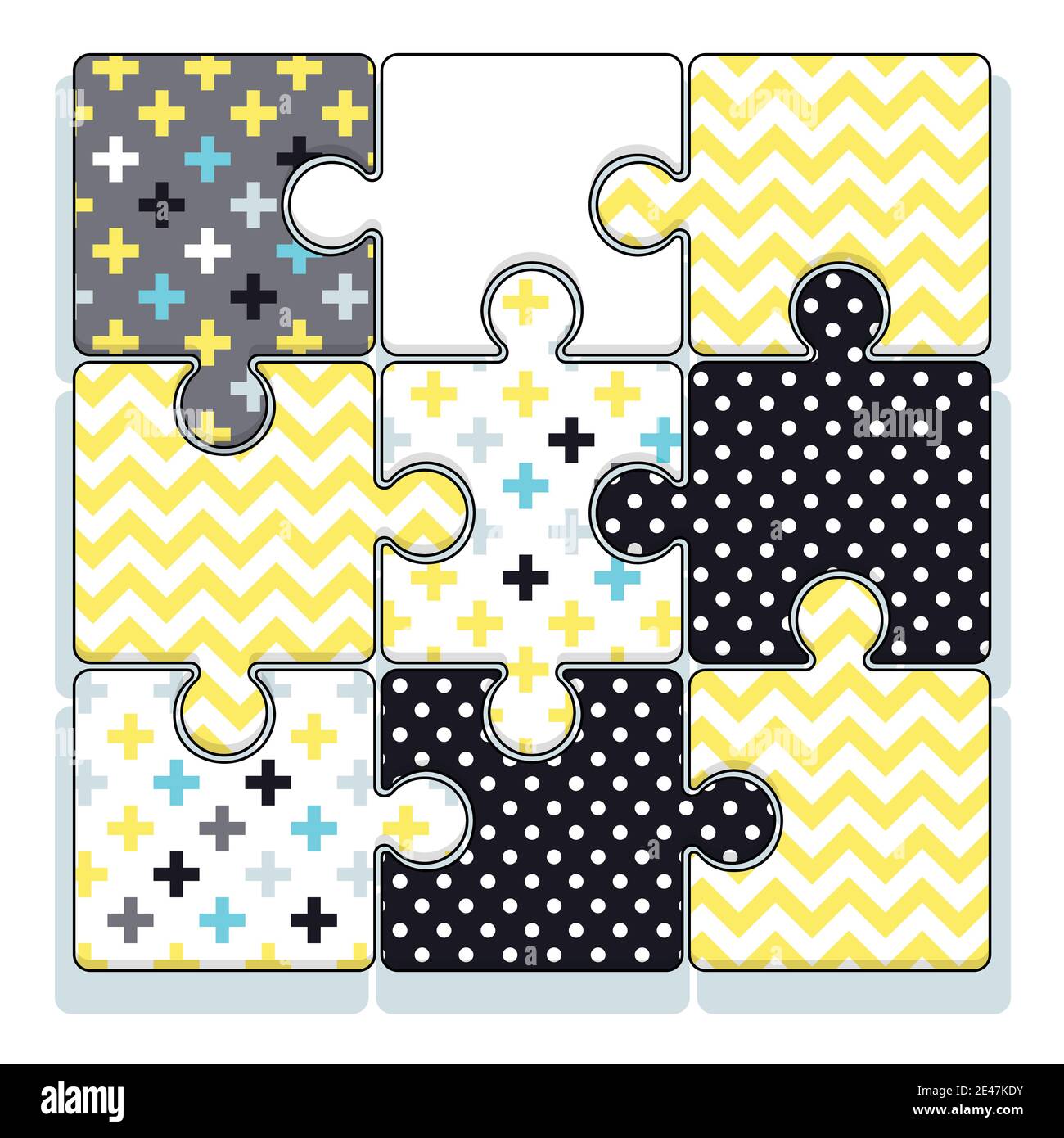 Puzzle pattern vector hi-res stock photography and images - Alamy