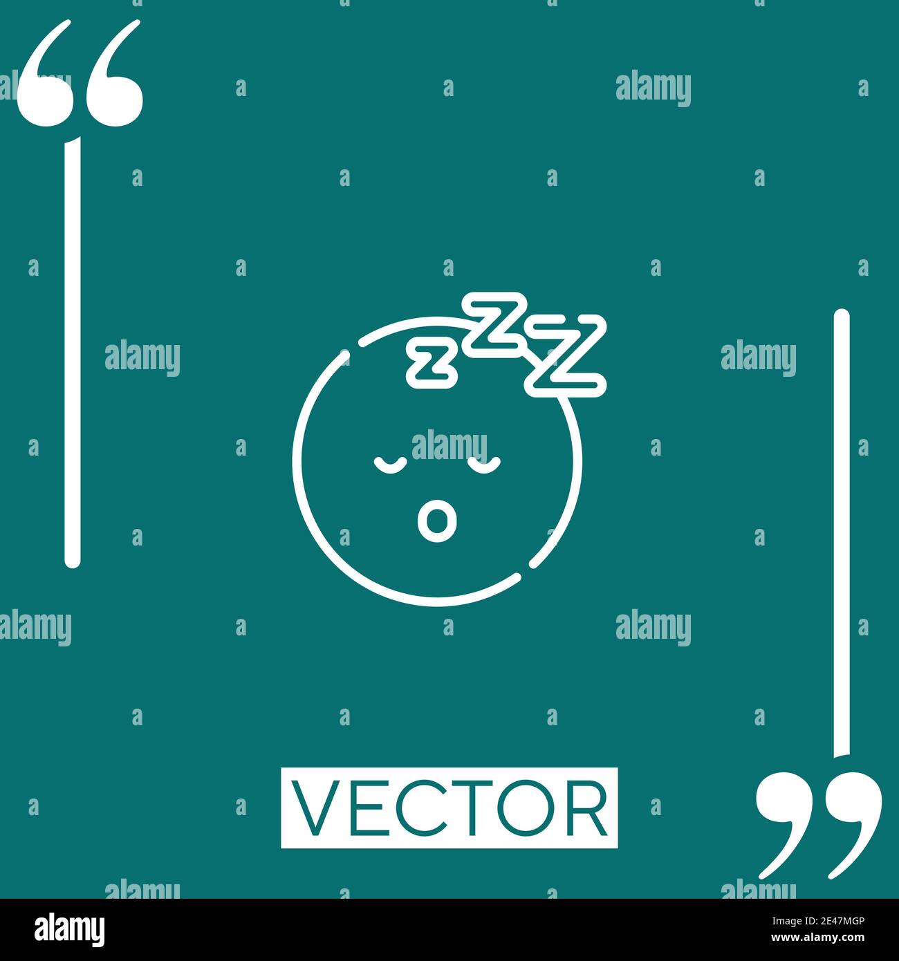 sleep vector icon Linear icon. Editable stroked line Stock Vector